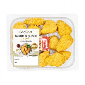 Nuggets de pechuga de pollo SIN GLUTEN + Salsa BBQ 250 gr 