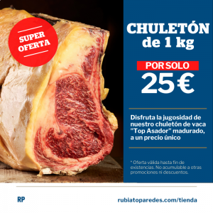 Chuletón de Vaca "TOP ASADOR" Madurado (1.000 gr) 